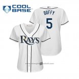 Maglia Baseball Donna Tampa Bay Rays Matt Duffy Cool Base Home 2019 Bianco