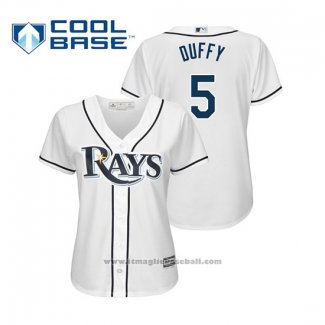 Maglia Baseball Donna Tampa Bay Rays Matt Duffy Cool Base Home 2019 Bianco