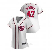 Maglia Baseball Donna Washington Nationals Howie Kendrick 2020 Replica Home Bianco