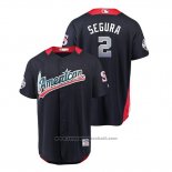 Maglia Baseball Uomo All Star Mariners Jean Segura 2018 Home Run Derby American League Blu