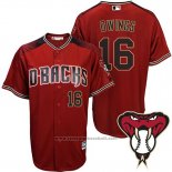 Maglia Baseball Uomo Arizona Diamondbacks 16 Chris Owings Rosso Alternato