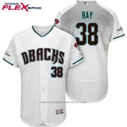 Maglia Baseball Uomo Arizona Diamondbacks 2017 Postseason 38 Robbie Ray Bianco Flex Base