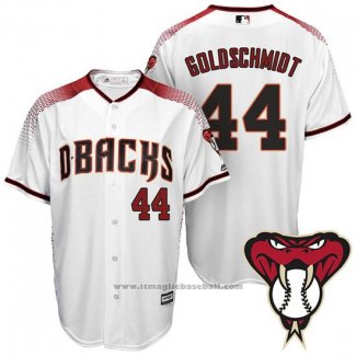 Maglia Baseball Uomo Arizona Diamondbacks 44 Paul Goldschmidt Home Bianco