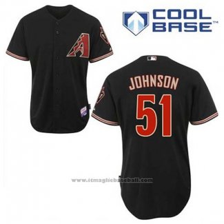 Maglia Baseball Uomo Arizona Diamondbacks 51 Randy Johnson Nero Alternato Cool Base