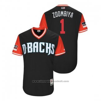 Maglia Baseball Uomo Arizona Diamondbacks Jarrod Dyson 2018 LLWS Players Weekend Zoombiya Nero