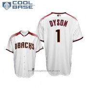 Maglia Baseball Uomo Arizona Diamondbacks Jarrod Dyson Cool Base Home Bianco