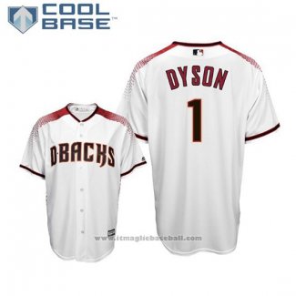 Maglia Baseball Uomo Arizona Diamondbacks Jarrod Dyson Cool Base Home Bianco