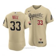 Maglia Baseball Uomo Arizona Diamondbacks Jay Bell 2021 City Connect Autentico Or