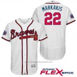 Maglia Baseball Uomo Atlanta Braves 22 Nick Markakis Bianco 2017 All Star Flex Base