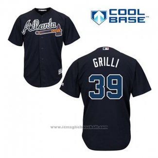 Maglia Baseball Uomo Atlanta Braves 39 Jason Grilli Blu Alternato Cool Base