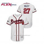 Maglia Baseball Uomo Atlanta Braves Austin Riley 2019 Postseason Flex Base Bianco
