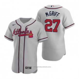 Maglia Baseball Uomo Atlanta Braves Fred Mcgriff Autentico 2020 Road Grigio