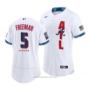 Maglia Baseball Uomo Atlanta Braves Freddie Freeman 2021 All Star Autentico Bianco