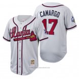 Maglia Baseball Uomo Atlanta Braves Johan Camargo Cooperstown Collection Autentico Bianco