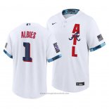 Maglia Baseball Uomo Atlanta Braves Ozzie Albies 2021 All Star Replica Bianco