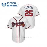 Maglia Baseball Uomo Atlanta Braves Tyler Flowers 2019 Postseason Cool Base Bianco