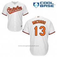 Maglia Baseball Uomo Baltimore Orioles 13 Manny Machado Bianco Home Cool Base