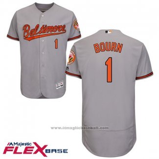 Maglia Baseball Uomo Baltimore Orioles 1 Michael Bourn Grigio Flex Base