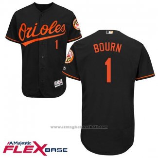 Maglia Baseball Uomo Baltimore Orioles 1 Michael Bourn Nero Flex Base