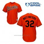 Maglia Baseball Uomo Baltimore Orioles 32 Matt Wieters Arancione Alternato Cool Base