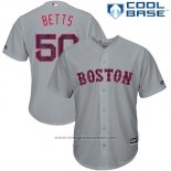 Maglia Baseball Uomo Boston Red Sox 2017 Stelle e Strisce 50 Mookie Betts Grigio Cool Base