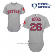 Maglia Baseball Uomo Boston Red Sox 26 Wade Boggs Grigio Cool Base