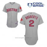 Maglia Baseball Uomo Boston Red Sox 2 Xander Bogaerts Grigio Cool Base