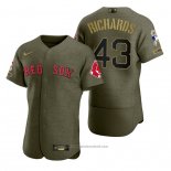 Maglia Baseball Uomo Boston Red Sox Garrett Richards Camouflage Digitale Verde 2021 Salute To Service