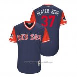 Maglia Baseball Uomo Boston Red Sox Heath Hembree 2018 LLWS Players Weekend Heater Here Blu