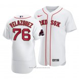 Maglia Baseball Uomo Boston Red Sox Hector Velazquez Bianco