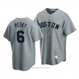 Maglia Baseball Uomo Boston Red Sox Johnny Pesky Cooperstown Collection Road Grigio