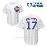 Maglia Baseball Uomo Chicago Cubs 17 Mark Grace Bianco Home Cool Base