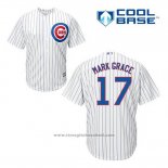 Maglia Baseball Uomo Chicago Cubs 17 Mark Grace Bianco Home Cool Base