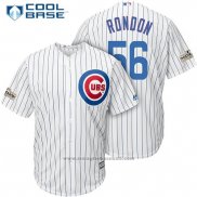 Maglia Baseball Uomo Chicago Cubs 2017 Postseason 56 Hector Rondon Bianco Cool Base