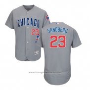 Maglia Baseball Uomo Chicago Cubs 23 Ryne Sandberg Autentico Collection Flex Base Grigio