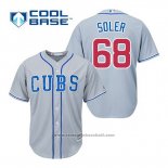 Maglia Baseball Uomo Chicago Cubs 68 Jorge Soler Grigio Alternato Cool Base