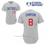 Maglia Baseball Uomo Chicago Cubs 8 Andre Dawson Grigio Cool Base