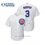 Maglia Baseball Uomo Chicago Cubs Daniel Murphy Cool Base Home Bianco