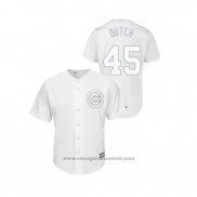 Maglia Baseball Uomo Chicago Cubs Derek Holland 2019 Players Weekend Dutch Replica Bianco