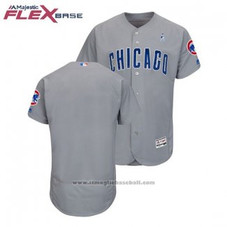 Maglia Baseball Uomo Chicago Cubs Grigio 2018 Flex Base