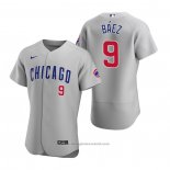 Maglia Baseball Uomo Chicago Cubs Javier Baez Autentico 2020 Road Grigio