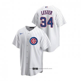 Maglia Baseball Uomo Chicago Cubs Jon Lester Replica Home Bianco