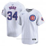 Maglia Baseball Uomo Chicago Cubs Kerry Wood Home Limited Bianco