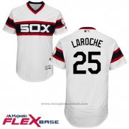 Maglia Baseball Uomo Chicago White Sox 25 Adam Laroche Bianco Autentico Collection Flex Base