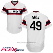 Maglia Baseball Uomo Chicago White Sox 49 Chris Sale Autentico Collection Bianco Flex Base