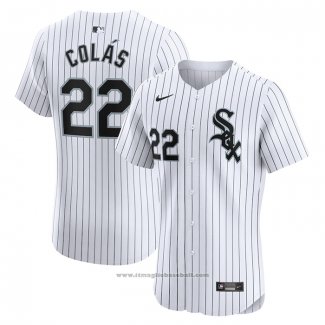 Maglia Baseball Uomo Chicago White Sox Oscar Colas Home Elite Bianco