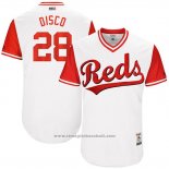 Maglia Baseball Uomo Cincinnati Reds 2017 Little League World Series 28 Anthony Desclafani Bianco