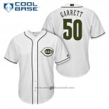 Maglia Baseball Uomo Cincinnati Reds 50 Amir Garrett Bianco 2018 Alternato Cool Base