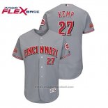 Maglia Baseball Uomo Cincinnati Reds Matt Kemp Road Flex Base Grigio