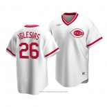 Maglia Baseball Uomo Cincinnati Reds Raisel Iglesias Cooperstown Collection Primera Bianco